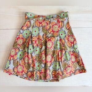 VTG Forever 21 Retro Mod Floral Pleated Skirt